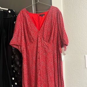 New with tags red flower dress